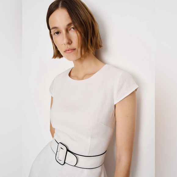 Reformation Felipe Belted Linen Dress NWOT - mordernwear.com